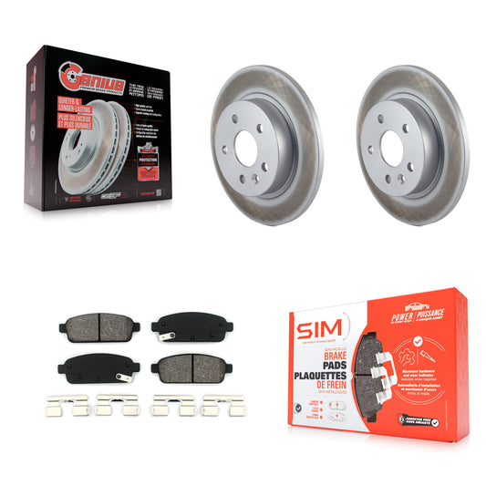 [Arrière] Kit de disque (revêtu) et plaquette (semi-métallique) de frein pour Chevrolet Cruze Sonic Buick Encore Trax Limited KGS-101165
