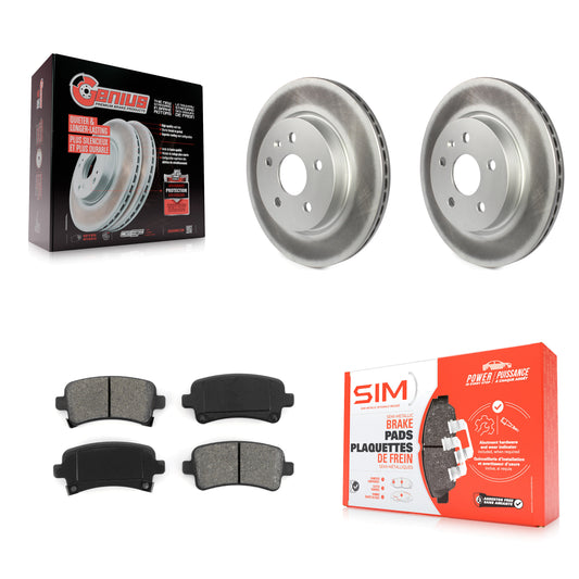 [Arrière] Kit de disque (revêtu) et plaquette (semi-métallique) de frein pour Chevrolet Malibu Buick Impala LaCrosse Regal Cadillac XTS Limited Saab 9-5 Allure KGS-101166