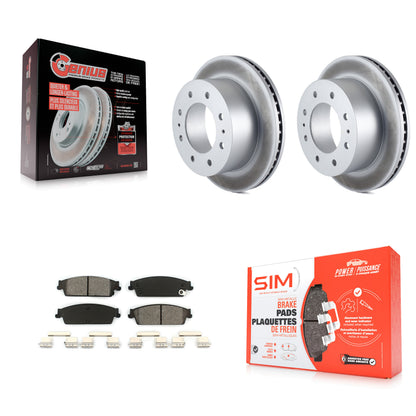 [Arrière] Kit de disque (revêtu) et plaquette (semi-métallique) de frein pour 2011 Chevrolet Silverado 1500 Hybrid KGS-101168