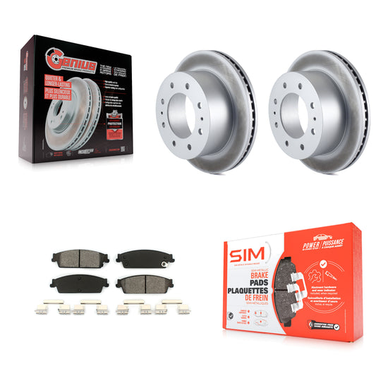 [Arrière] Kit de disque (revêtu) et plaquette (semi-métallique) de frein pour 2011 Chevrolet Silverado 1500 Hybrid KGS-101168