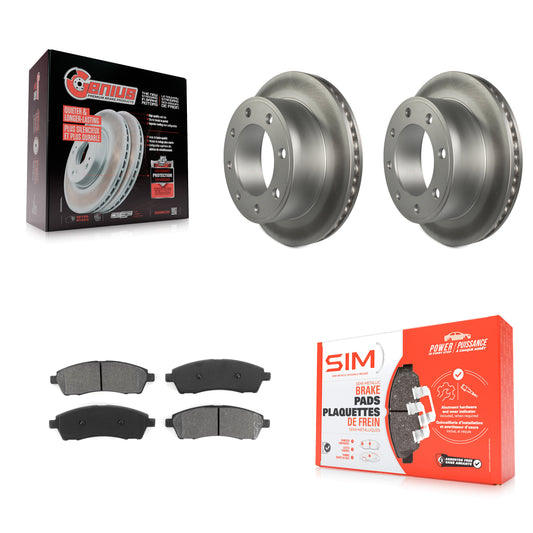 [Arrière] Kit de disque (revêtu) et plaquette (semi-métallique) de frein pour Ford F-250 Super Duty F-350 Excursion KGS-101182