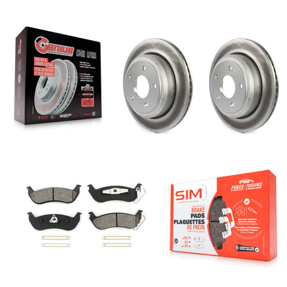 [Arrière] Kit de disque (revêtu) et plaquette (semi-métallique) de frein pour Ford Ranger Mazda B2300 B4000 KGS-101210