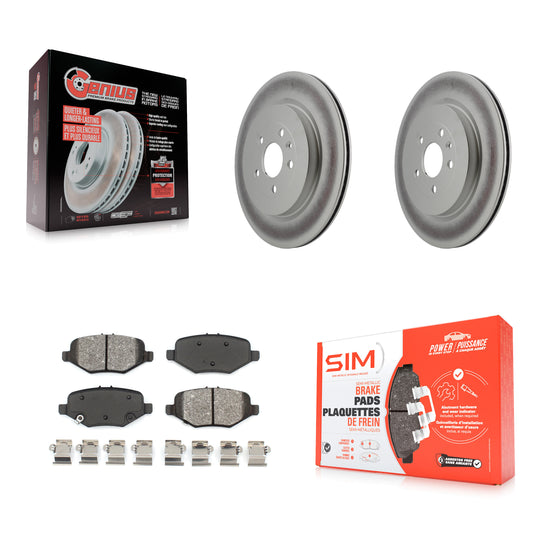 [Arrière] Kit de disque (revêtu) et plaquette (semi-métallique) de frein pour Ford Explorer Taurus Flex Police Interceptor Sedan Lincoln MKT MKS Special Service KGS-101215