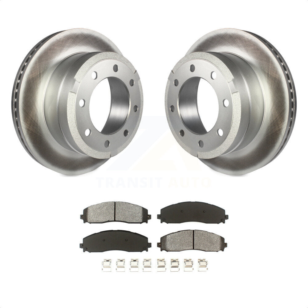 [Arrière] Kit de disque (revêtu) et plaquette (semi-métallique) de frein pour Ford F-250 Super Duty F-350 KGS-101219 par Transit Auto