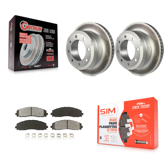 [Arrière] Kit de disque (revêtu) et plaquette (semi-métallique) de frein pour Ford F-250 Super Duty F-350 KGS-101219