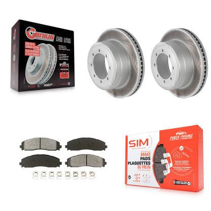 [Arrière] Kit de disque (revêtu) et plaquette (semi-métallique) de frein pour Ford F-250 Super Duty F-350 F-450 KGS-101220