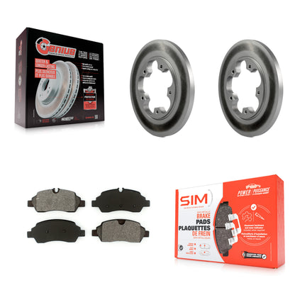 [Arrière] Kit de disque (revêtu) et plaquette (semi-métallique) de frein pour Ford Transit-250 Transit-350 Transit-150 HD avec 5 Lug Wheels KGS-101221