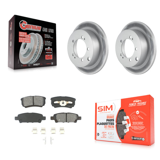 [Arrière] Kit de disque (revêtu) et plaquette (semi-métallique) de frein pour Mitsubishi Lancer Outlander KGS-101225