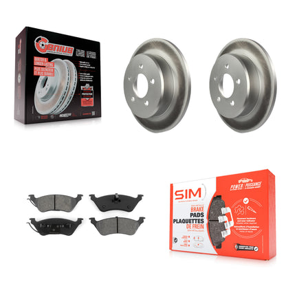 [Arrière] Kit de disque (revêtu) et plaquette (semi-métallique) de frein pour Dodge Grand Caravan Chrysler Town & Country Voyager KGS-101228