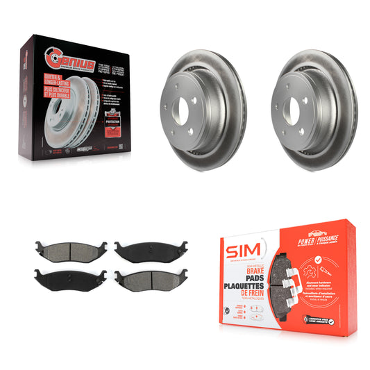 [Arrière] Kit de disque (revêtu) et plaquette (semi-métallique) de frein pour Dodge Ram 1500 KGS-101230
