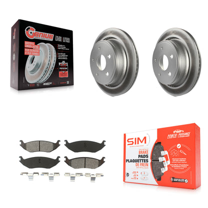 [Arrière] Kit de disque (revêtu) et plaquette (semi-métallique) de frein pour Ram 1500 Dodge Durango Classic Chrysler Aspen KGS-101231