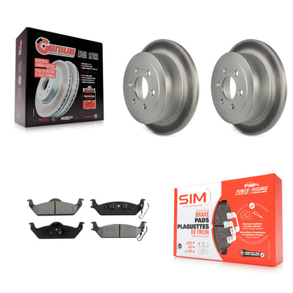 [Arrière] Kit de disque (revêtu) et plaquette (semi-métallique) de frein pour 2003-2004 Dodge Dakota KGS-101234