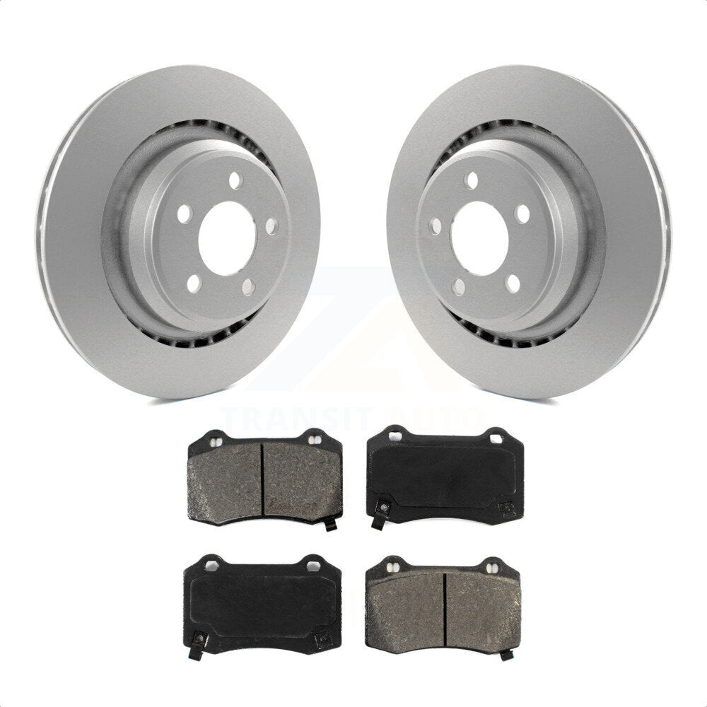 [Arrière] Kit de disque (revêtu) et plaquette (semi-métallique) de frein pour Dodge Charger Chrysler 300 Challenger Magnum KGS-101239 par Transit Auto