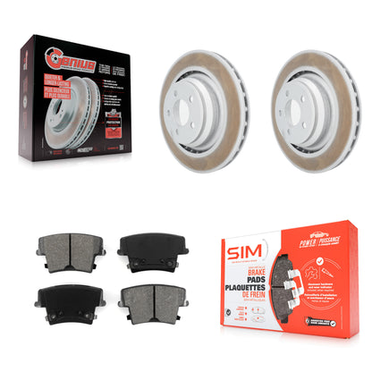 [Arrière] Kit de disque (revêtu) et plaquette (semi-métallique) de frein pour 2015 Dodge Charger R T Scat Pack avec 6.4L KGS-101240