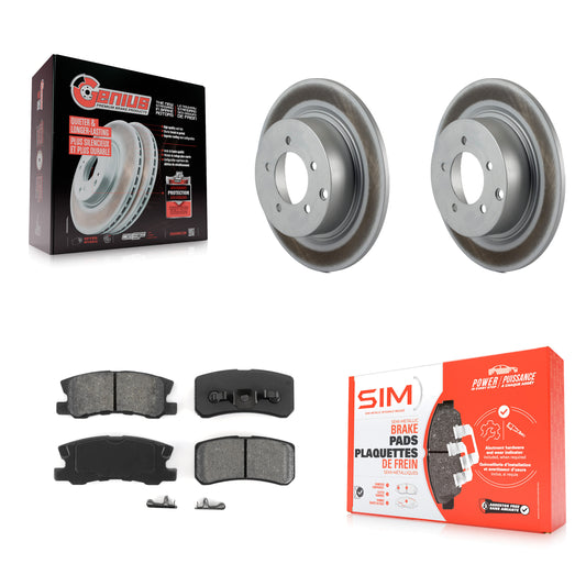 [Arrière] Kit de disque (revêtu) et plaquette (semi-métallique) de frein pour Jeep Patriot Dodge Chrysler Compass Avenger 200 Mitsubishi Sebring Lancer Caliber Outlander Sport RVR KGS-101245