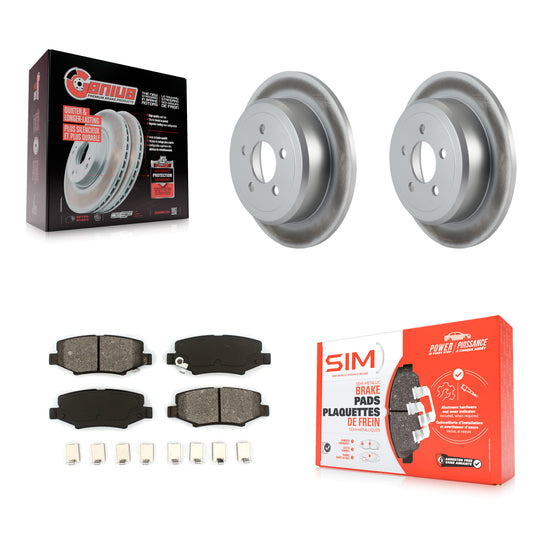 [Arrière] Kit de disque (revêtu) et plaquette (semi-métallique) de frein pour Jeep Liberty Dodge Nitro KGS-101246
