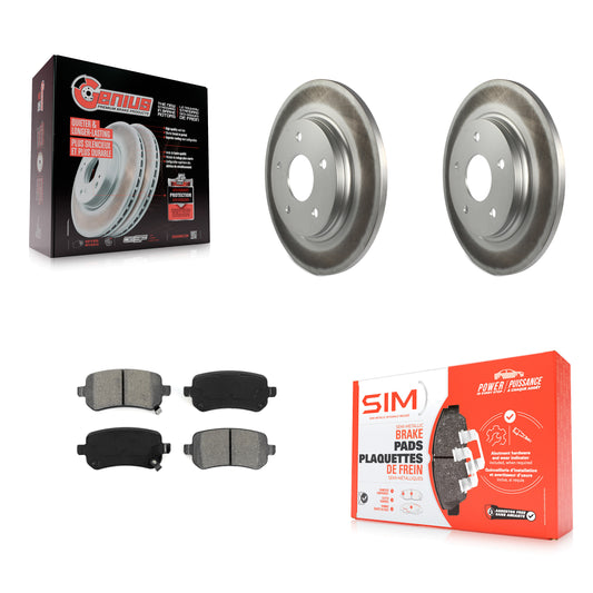 [Arrière] Kit de disque (revêtu) et plaquette (semi-métallique) de frein pour Dodge Grand Caravan Chrysler Town & Country Journey Volkswagen Routan Ram C/V KGS-101249