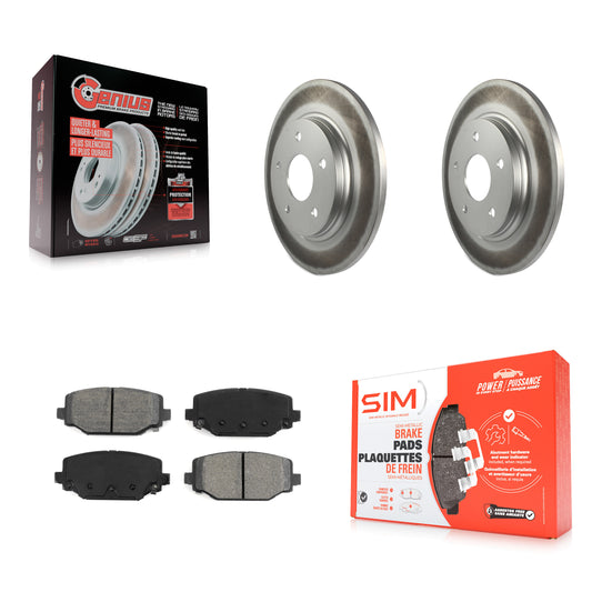 [Arrière] Kit de disque (revêtu) et plaquette (semi-métallique) de frein pour 2017-2018 Dodge Grand Caravan avec Single Piston Front Caliper KGS-101250