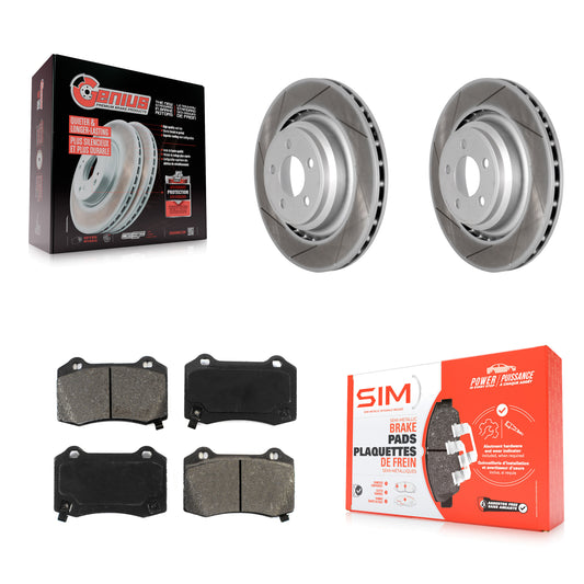 [Arrière] Kit de disque (revêtu) et plaquette (semi-métallique) de frein pour Dodge Charger Chrysler 300 Challenger Magnum KGS-101252