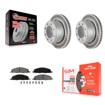 [Arrière] Kit de disque (revêtu) et plaquette (semi-métallique) de frein pour Ram 2500 3500 1500 Dodge KGS-101254