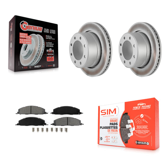 [Arrière] Kit de disque (revêtu) et plaquette (semi-métallique) de frein pour Ram 2500 3500 1500 Dodge KGS-101254