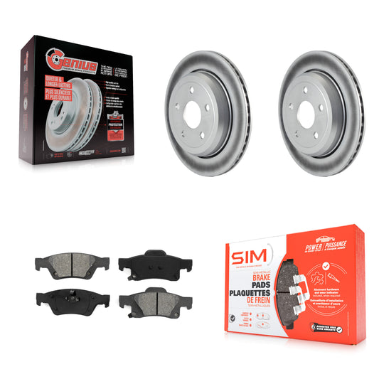 [Arrière] Kit de disque (revêtu) et plaquette (semi-métallique) de frein pour Jeep Grand Cherokee Dodge Durango WK KGS-101256