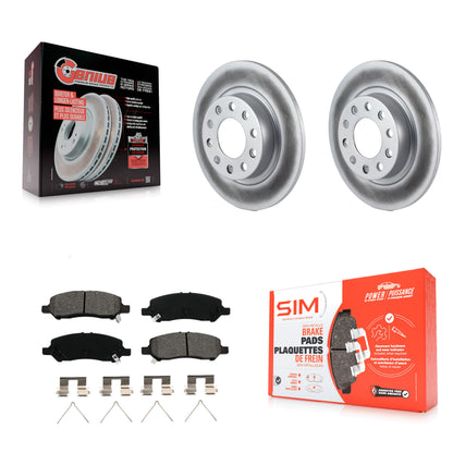 [Arrière] Kit de disque (revêtu) et plaquette (semi-métallique) de frein pour 2013-2016 Dodge Dart KGS-101258