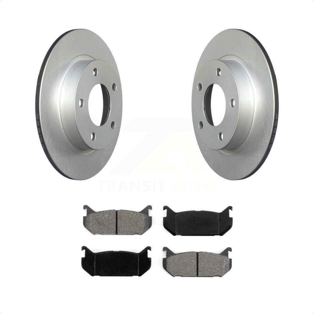 [Arrière] Kit de disque (revêtu) et plaquette (semi-métallique) de frein pour 1993-1997 Mazda 626 Ford Probe MX-6 rear brakes KGS-101265 par Transit Auto