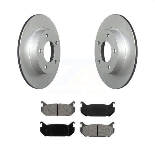 [Arrière] Kit de disque (revêtu) et plaquette (semi-métallique) de frein pour 1993-1997 Mazda 626 Ford Probe MX-6 rear brakes KGS-101265 par Transit Auto