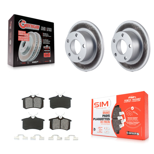 [Arrière] Kit de disque (revêtu) et plaquette (semi-métallique) de frein pour Volkswagen Passat Audi A6 KGS-101270
