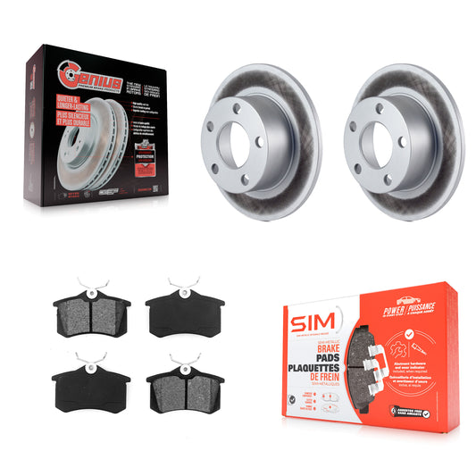 [Arrière] Kit de disque (revêtu) et plaquette (semi-métallique) de frein pour Volkswagen Passat Audi A6 KGS-101271