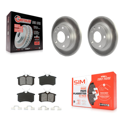 [Arrière] Kit de disque (revêtu) et plaquette (semi-métallique) de frein pour Audi A4 S4 avec 245mm Diameter Rotor KGS-101273