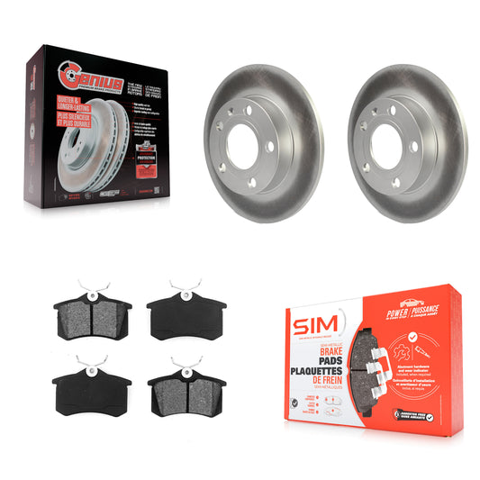 [Arrière] Kit de disque (revêtu) et plaquette (semi-métallique) de frein pour Audi A4 Quattro avec 245mm Diameter Rotor KGS-101274