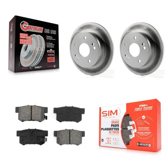 [Arrière] Kit de disque (revêtu) et plaquette (semi-métallique) de frein pour Honda Accord Civic Acura RSX Integra KGS-101280