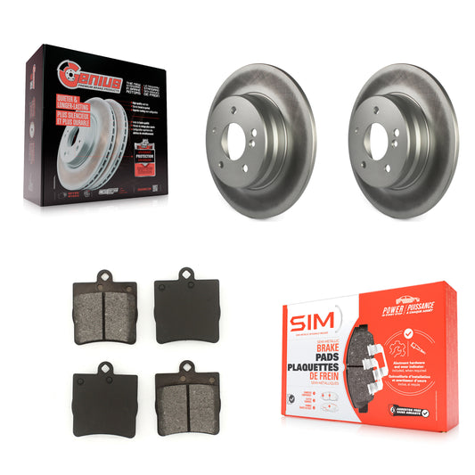 [Arrière] Kit de disque (revêtu) et plaquette (semi-métallique) de frein pour 2007-2008 Mercedes-Benz SLK280 avec Sport Package KGS-101283