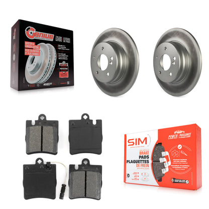 [Arrière] Kit de disque (revêtu) et plaquette (semi-métallique) de frein pour Mercedes-Benz E320 C230 C240 CLK320 CLK350 C320 C280 E430 SLK350 CLK430 C350 SLK300 KGS-101284
