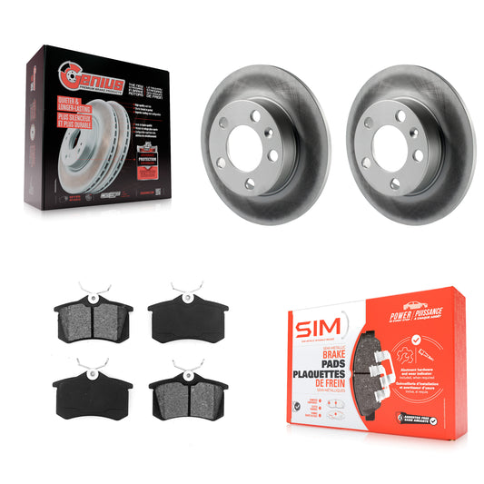 [Arrière] Kit de disque (revêtu) et plaquette (semi-métallique) de frein pour Volkswagen Jetta Beetle Golf Audi TT City KGS-101288