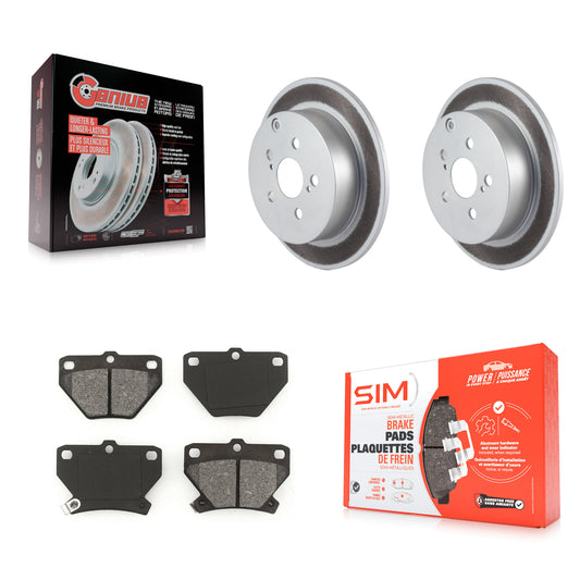 [Arrière] Kit de disque (revêtu) et plaquette (semi-métallique) de frein pour Toyota Corolla Matrix Pontiac Vibe Celica KGS-101292