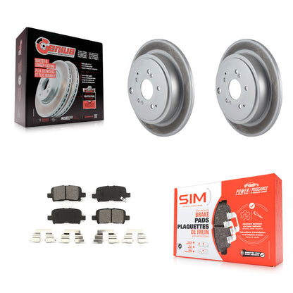 [Arrière] Kit de disque (revêtu) et plaquette (semi-métallique) de frein pour Honda Pilot Acura MDX KGS-101299