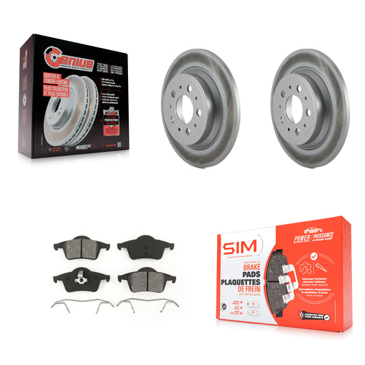 [Arrière] Kit de disque (revêtu) et plaquette (semi-métallique) de frein pour Volvo S60 V70 XC70 S80 KGS-101300