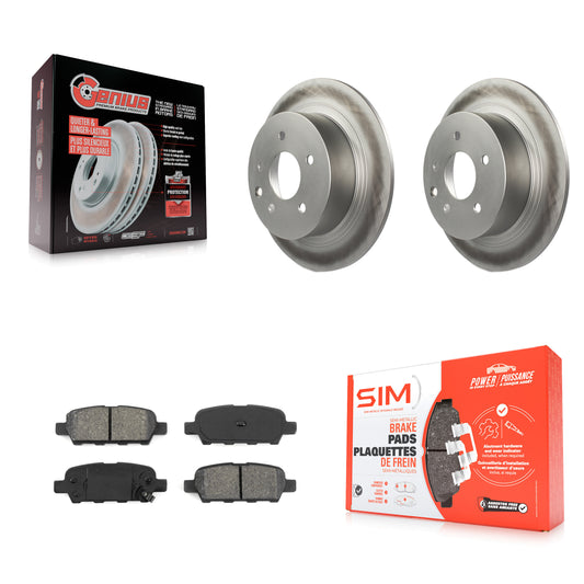 [Arrière] Kit de disque (revêtu) et plaquette (semi-métallique) de frein pour Nissan Altima Sentra Maxima Juke KGS-101302