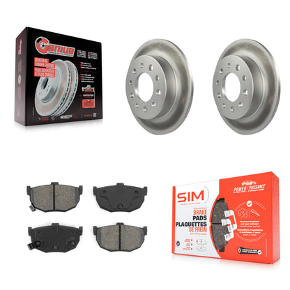 [Arrière] Kit de disque (revêtu) et plaquette (semi-métallique) de frein pour 2003-2008 Hyundai Tiburon KGS-101306