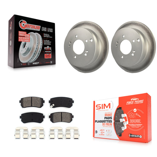 [Arrière] Kit de disque (revêtu) et plaquette (semi-métallique) de frein pour Hyundai Tucson Kia Sportage AWD KGS-101307