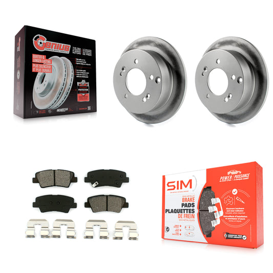 [Arrière] Kit de disque (revêtu) et plaquette (semi-métallique) de frein pour Hyundai Sonata 2.4L KGS-101310
