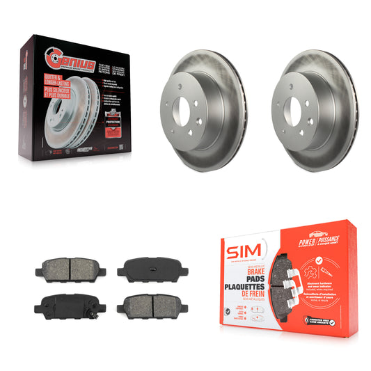 [Arrière] Kit de disque (revêtu) et plaquette (semi-métallique) de frein pour Nissan Rogue Sport INFINITI G35 Select LEAF Juke 350Z Qashqai X-Trail KGS-101313