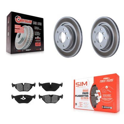 [Arrière] Kit de disque (revêtu) et plaquette (semi-métallique) de frein pour 1996-1997 BMW 328i avec 294mm Diameter Rotor KGS-101315