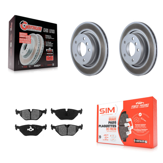 [Arrière] Kit de disque (revêtu) et plaquette (semi-métallique) de frein pour 1996-1997 BMW 328i avec 294mm Diameter Rotor KGS-101315