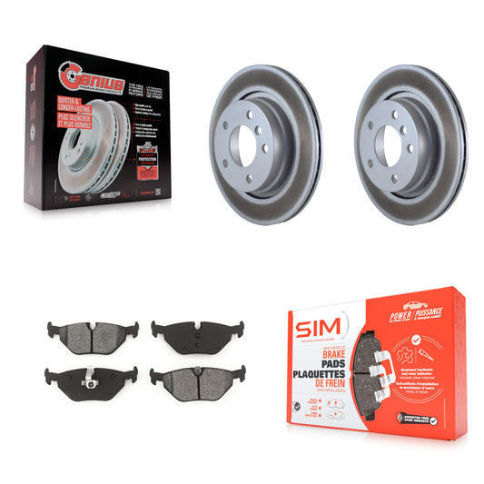 [Arrière] Kit de disque (revêtu) et plaquette (semi-métallique) de frein pour BMW 325i 325Ci 328i 323i 323Ci 328is 328Ci KGS-101316