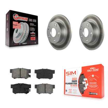 [Arrière] Kit de disque (revêtu) et plaquette (semi-métallique) de frein pour Honda Accord Acura TSX KGS-101317