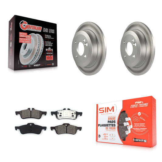 [Arrière] Kit de disque (revêtu) et plaquette (semi-métallique) de frein pour Mini Cooper KGS-101319